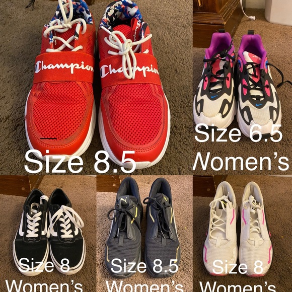 Tennis shoes and heels